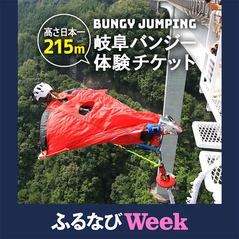 【ふるなびWEEK対象】【高さ215ｍ】日本一のバンジージャンプ「岐阜バンジー」体験券 1名様分 (207)