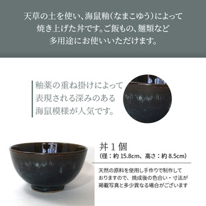 S045-007A_青ナマコ釉丼 1個