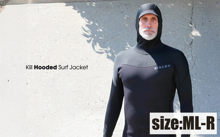 ウエットスーツ　Rincon 1mm KILL HOODED 長袖 JACKET。真夏仕様5.5cmバイザー付き  ML-Rサイズ