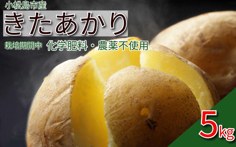 
            （栽培期間中）化学肥料・農薬不使用  きたあかり5kg じゃがいも 野菜 産地直送 安心 安全 甘い ほくほく ポテトサラダ 自然栽培 コロッケ 芋 じゃがバター 小松島市
          