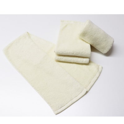 フェイスのハンブンタオル4枚セット(アイボリー)【1670183】