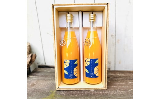 
13-56_犬山二の宮産 100％ストレート果汁 みかんジュース 「やさしい太陽」 720ml 2本入り 贈答BOX |　swan's cafe みかん 二の宮みかん オレンジ みかんジュース オレンジジュース ストレート果汁 100パーセント
