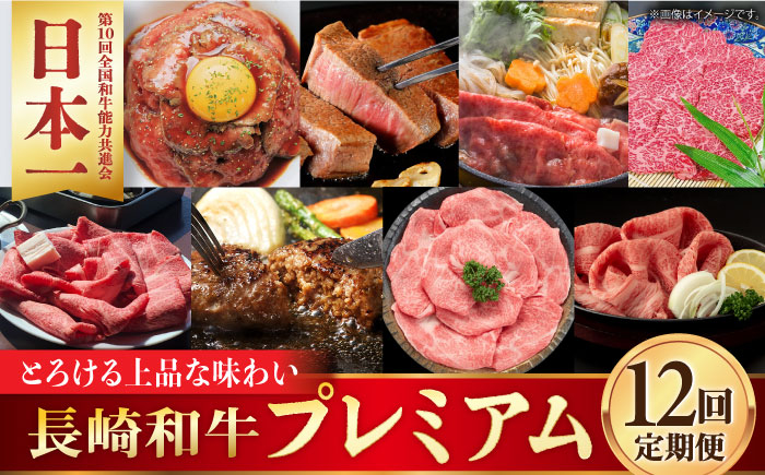 
【全12回定期便】長崎和牛 PREMIUM定期便 長崎県 [42ZZZZ026] 和牛 定期便 肉 牛肉 赤身 五島 壱岐 出島ばらいろ 高級 贅沢
