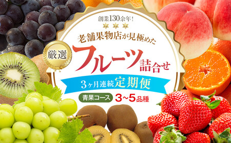 【3ヶ月連続定期便】厳選フルーツ詰合せ【青果コース】3～5品種