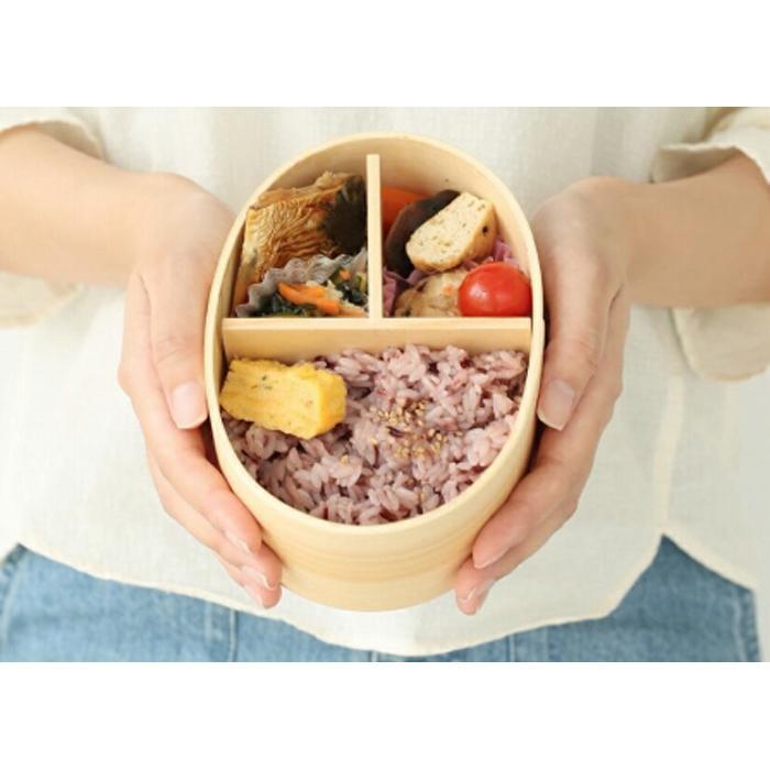 紀州漆器 曲げわっぱ まげわっぱ 弁当箱 白木唐草 赤［YS74］　CR112VC03_イメージ2