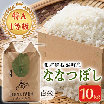 ふるさと納税 長沼町 【特A・1等級】北海道産ななつぼし 白米10kg 北海道長沼町産