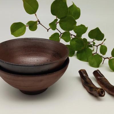 ふるさと納税 備前市 備前焼飯茶碗・箸置き2個セット(登り窯) |  | 01
