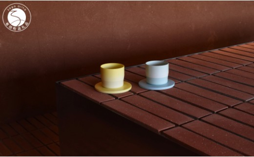 1616/ S&B Espresso Cup & Coaster Light Blue / Light Yellow 2色セット【1616/arita japan】有田焼 ショルテン＆バーイングス デザイン オランダ 食器 器 うつわ カップ エスプレッソカップ パステルカラー ブルー イエロー シンプル シック モダン ギフト eb054