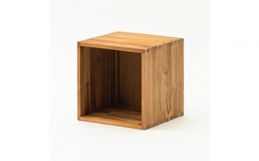 
            ボックス M 幅37.8cm 奥行き36cm 高さ37.8cm チーク無垢材| レコード ボックス 収納 チーク無垢材 LP EP ディスプレイ インテリア 音楽 送料無料 東京 中野
          