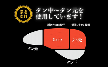【5月発送】厚切り 牛タン 【 宮城名物 】 2種セット （ 極厚12mm / 霜降り ） 合計 2kg 小分け