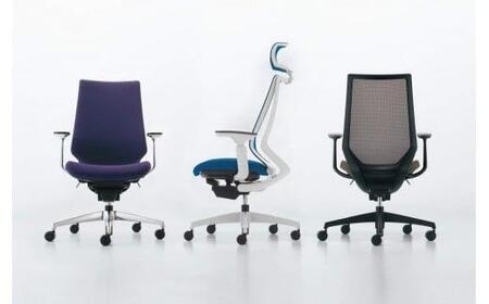 Mdw2_コクヨチェアー　デュオラ2(ソフトグレー・本体白)／可動肘・ヘッドレスト／カーペット用（Wキャスター）　／在宅ワーク・テレワークにお勧めの椅子