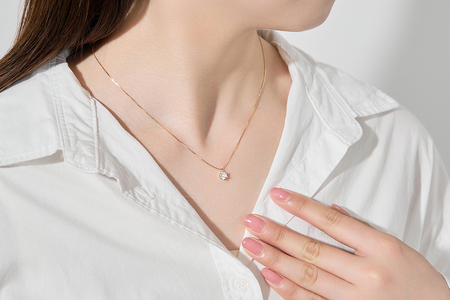 K18 0.5ctダイヤモンドネックレス　60-9576