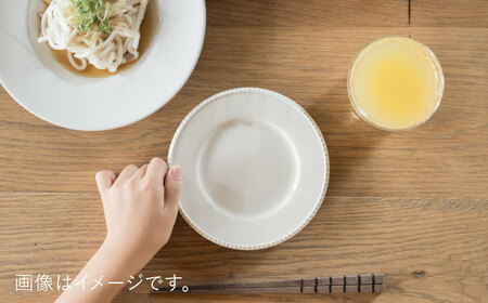 【波佐見焼】淵彫デルフト ミルク色 2枚セット 食器 皿【イロドリ】[KE51]