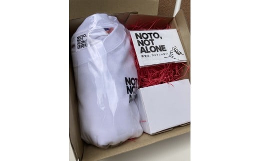 NOTO,NOT_ALONEロンTセット白　L