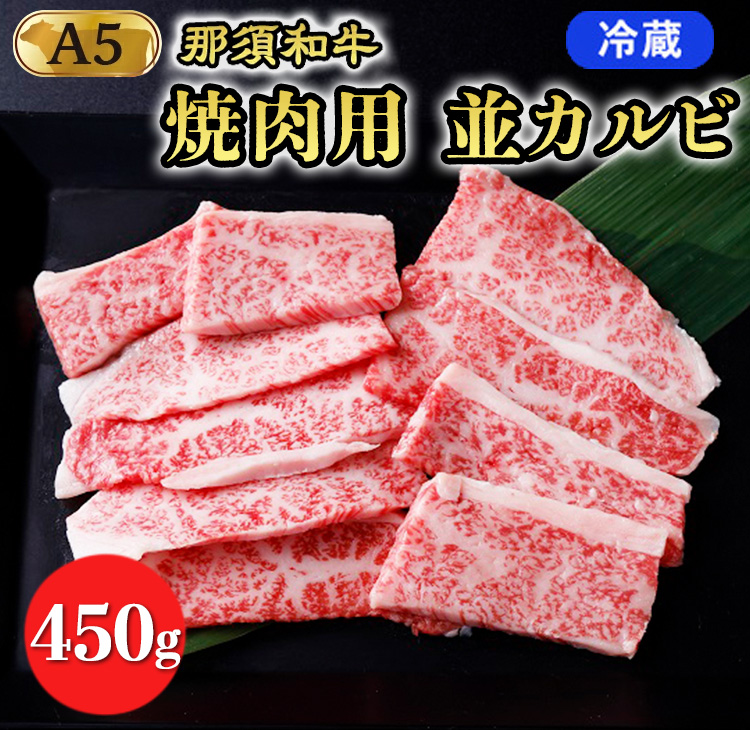 【冷蔵】那須和牛焼肉用A5（並カルビ）牛肉 国産 冷蔵 冷凍 焼肉 那須町〔B-1〕