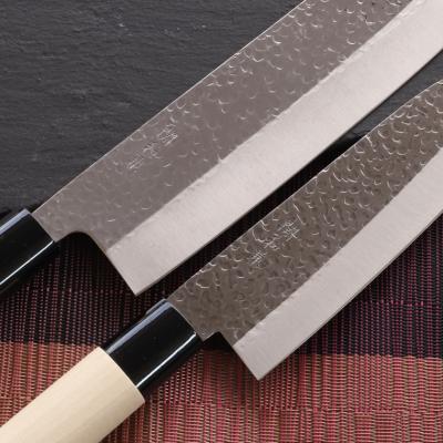 ふるさと納税 関市 【訳あり・数量限定】関和兼　鎚目仕上ステンレス　三徳包丁・菜切包丁セット【7営業日以内発送】 |  | 02