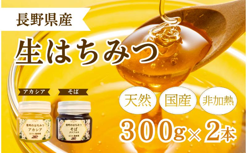 国産 生はちみつ 300g 2本セット アカシア ソバ セット 詰め