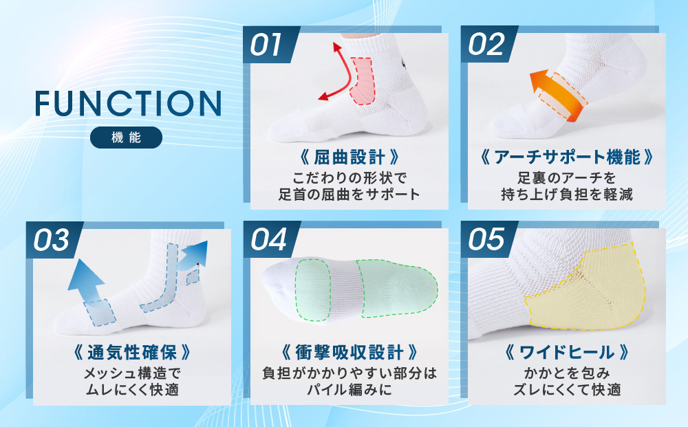 【ファイテン】スポーツソックス 丸つま先 ロング (2足組) ブラック＜22～24cm＞｜京都 人気ブランド ソックス［ 京都 phiten ハイソックス スポーツ靴下 メッシュ構造 通気性 アーチサ