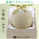 【ふるさと納税】メロン めろん 『 桐箱入り クラウンメロン 山級 1玉 』〔 高級メロン マスクメロン 桐箱 贈答 ギフト 贈り物 果物 フルーツ 静岡メロン GABA 〕