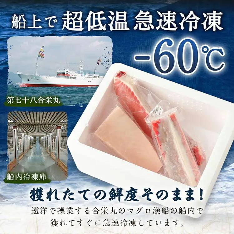 天然マグロ 3種 約750g 【まぐろ】ge002