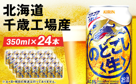 キリンのどごし＜生＞ ＜北海道千歳工場産＞350ml（24本） 北海道 ふるさと納税 ビール お酒 ケース ギフト 酒 北海道千歳市 のどごし生 麒麟 KIRIN