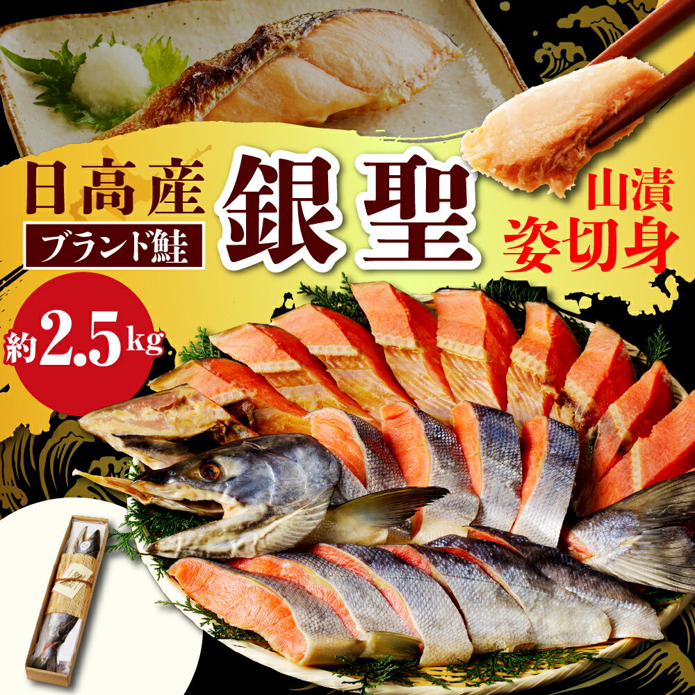【ふるさと納税】 鮭 銀聖鮭 山漬 姿 切身 2.5kg / サケ さけ しゃけ シャケ ブランド鮭 銀鮭 銀聖 銀毛 銀毛鮭 ブランド鮭 ブランド魚 塩鮭 塩漬 塩漬け魚 魚介類 魚介 焼き魚 焼魚 ムニエル 姿 切り身 大容量 海鮮 海の幸 海産物 北海道産 国産 北海道 えりも町