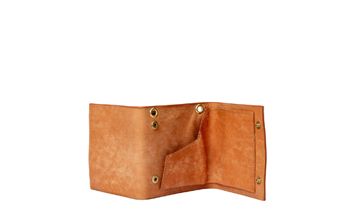ラフトレザーズ RAFT LEATHERS 本革製三つ折り財布(ショルダーベルト付き)(キャメル)/ イタリア製 本革 革 財布 三つ折り財布 高級 おしゃれ サイフ さいふ メンズ レディース キャ