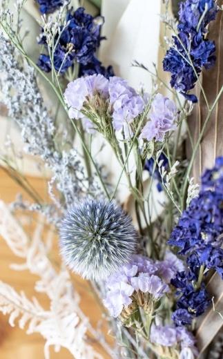 【スワッグ】ドライフラワーブーケ ブルー