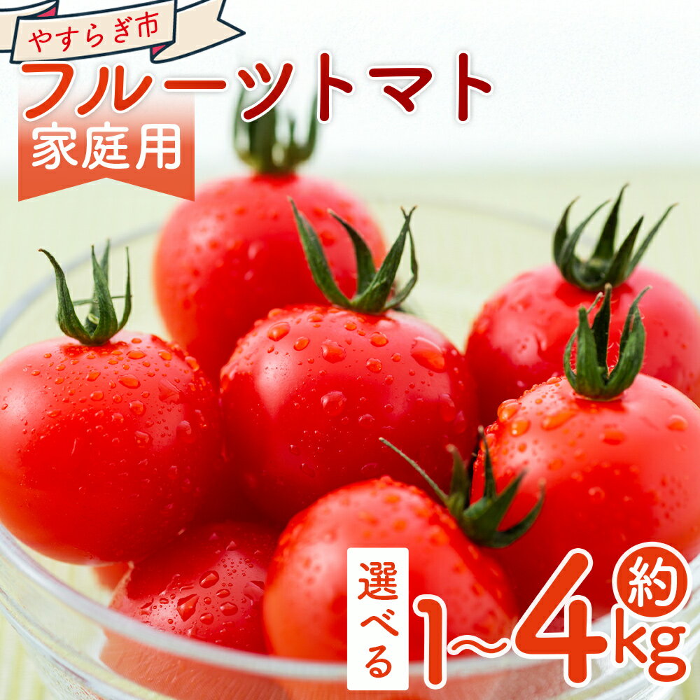 【ふるさと納税】【2026年1月以降発送】【選べる内容量】フルーツトマト (1kg/2kg/3kg/4kg) 家庭用 - 選べる 数量 国産 青果 野菜 トマト 訳あり ご家庭用 甘い 酸味 不揃い 傷 やすらぎ市 高知県 香南市【冷蔵】 Ryr-0090