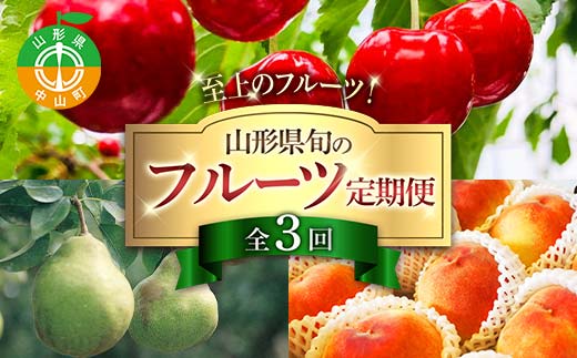 令和8年6月発送開始 山形県 至上のフルーツ！ 山形県旬のフルーツ定期便 全3回 紅秀峰 白桃 ラ・フランス 期間限定 数量限定 山形県産 サクランボ 桃 梨 フルーツ 果物 くだもの 贈答 F4A-