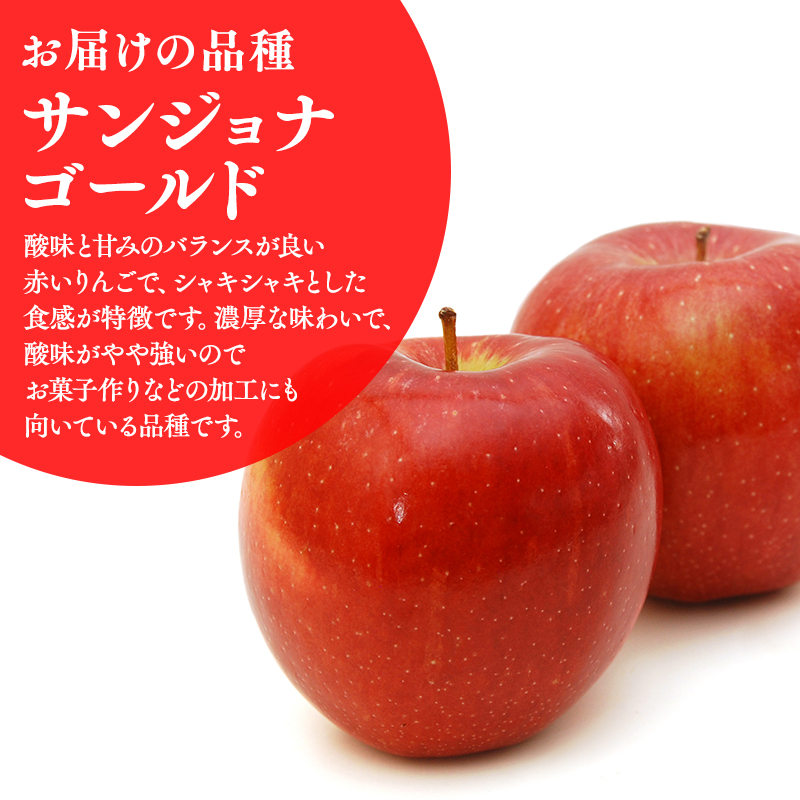 10月中旬～発送　 訳あり サンジョナゴールド約3kg(家庭用)【なるみ農園・青森りんご・平川市産・数量限定】