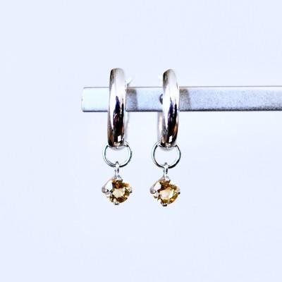 ふるさと納税 昭和町 Pt900 プラチナ 2WAY シトリン フープピアス(直径10mm) 保証書付 SMK-5249 |  | 01