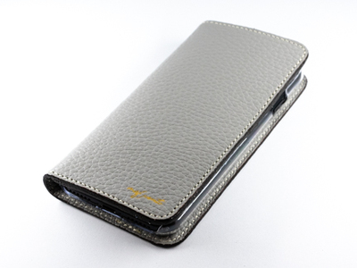 maf pinto アイフォーンケース 本革 日本製 (iPhone SE 第2世代 ／ 8 ／ 7, ) ADRIA LINE 【ライトグレー】
