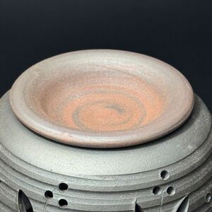 石龍　黒鉄色華花茶香炉　6-472｜伝統工芸品 工芸品 常滑焼 日本六古窯 お香 アロマ 丸よ小泉 日本製 愛知県 常滑市
