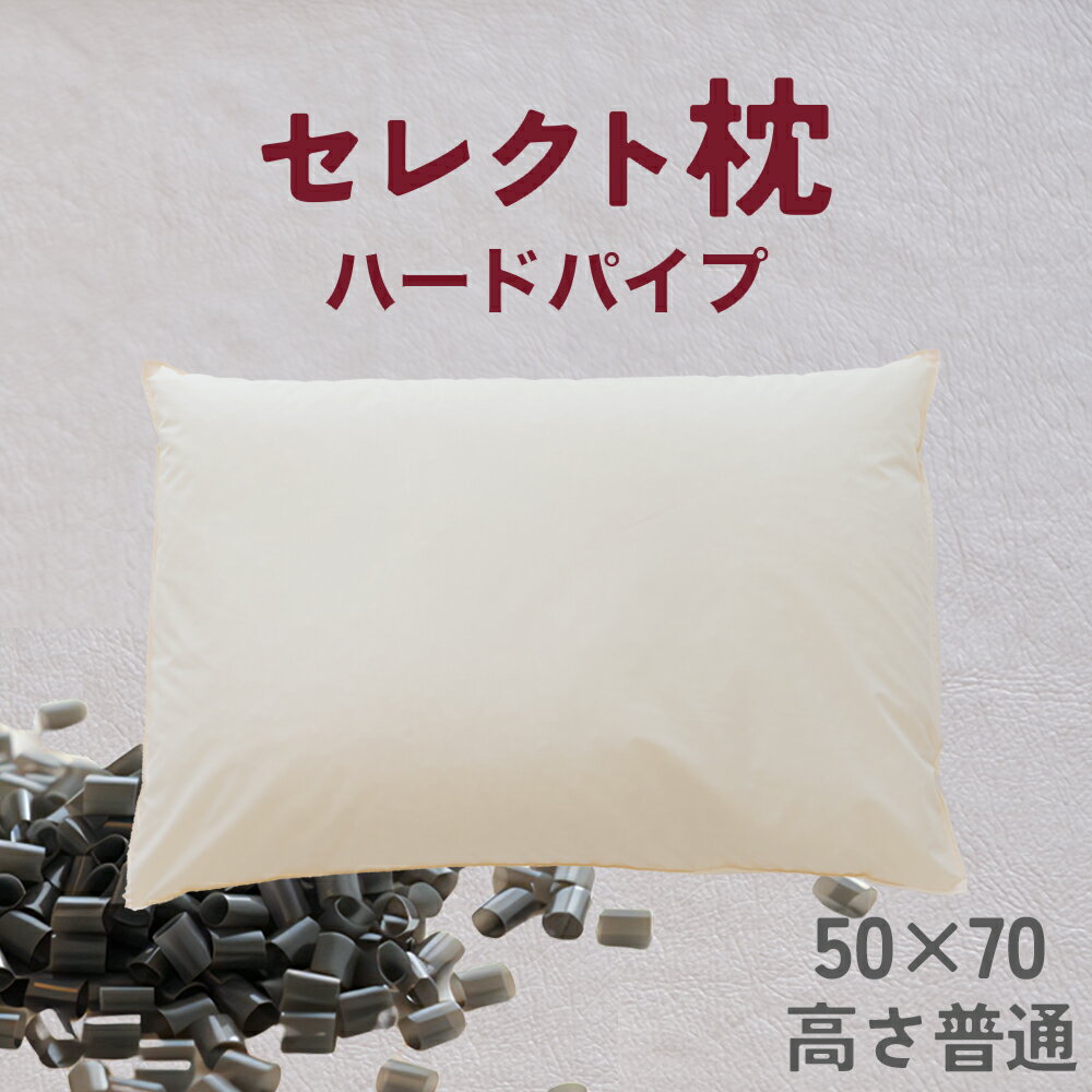 【ふるさと納税】セレクト枕 ハードパイプ 標準タイプ 中央くぼみタイプ 高さ普通 （50×70cm）
