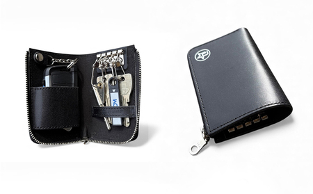 【ブラック】 国産本革 スマートキーケース REVOLLA