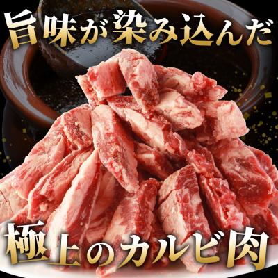 ふるさと納税 西予市 <やわらか味付き 牛カルビ 約1kg(500g×2)> 特製タレ漬け 厚切り 切れ目入り 焼くだけ |  | 01