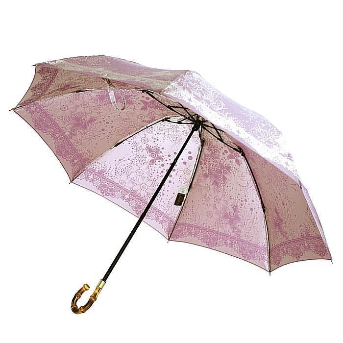槙田商店【晴雨兼用】折りたたみ傘 kirie ドットフラワー:アメジスト