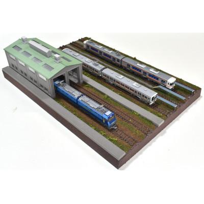 ふるさと納税 南箕輪村 Nゲージ用 鉄道模型用ジオラマ展示台 37x26cm 複線機関庫付き6線ヤード(TOMIX複線機関) |  | 03