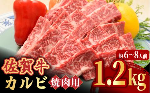 【ボリューム満点！国内トップクラスの黒毛和牛】佐賀牛焼肉用カルビ1.2kg 吉野ヶ里町/ミートフーズ華松 [FAY051]