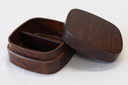 ◇紀州桧弁当箱 タイプVM DBR ナノコート 弁当包みセット【モクヘン】