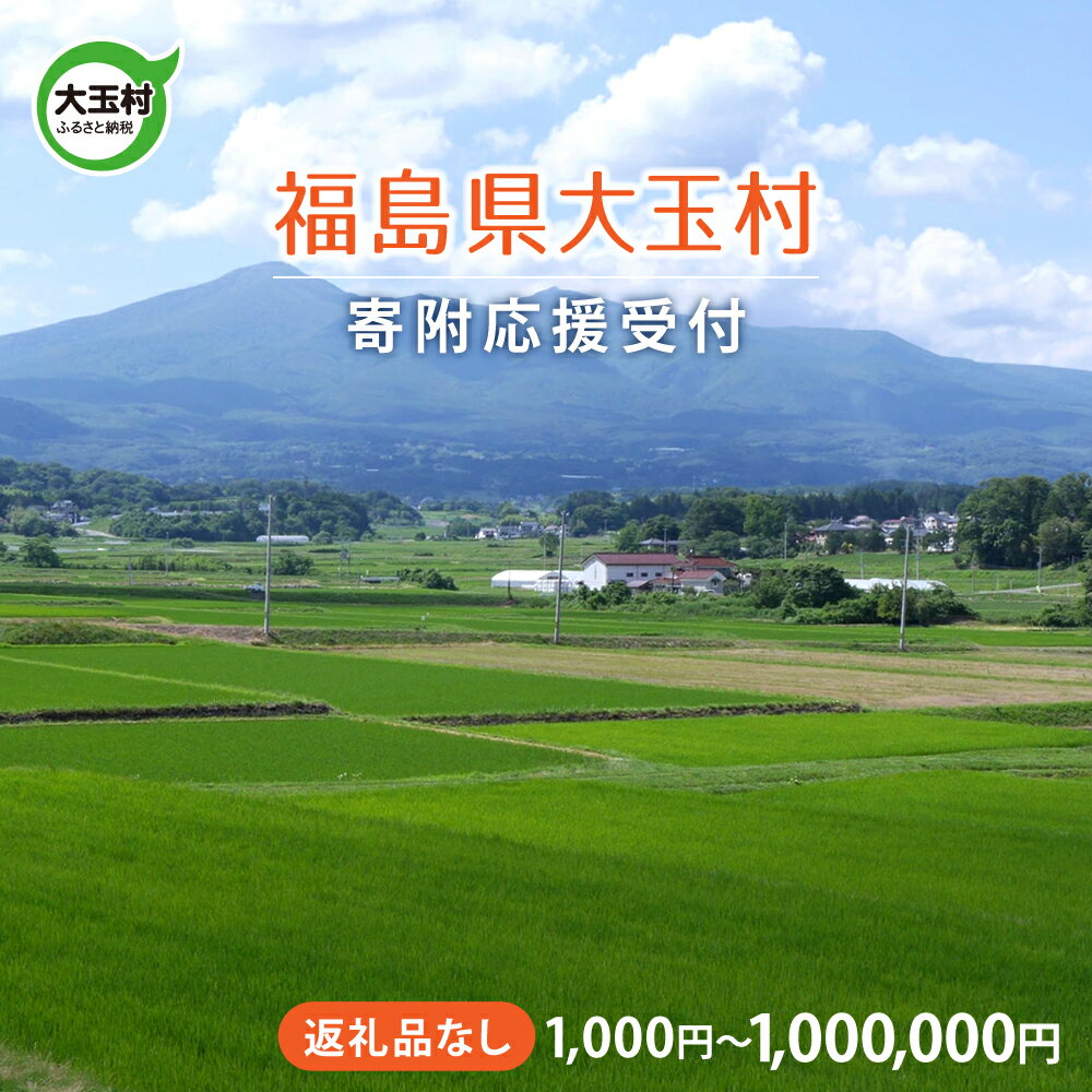 【ふるさと納税】福島 大玉 ふるさと応援寄附 ( 返礼品なし ) 1,000円 〜 1,000,000円 分 応援 寄附 福島県大玉村 お買い物マラソン 1000円 〜 期間 マラソン 3月 ot-hn-1000