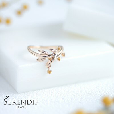 【ふるさと納税】 Mimosa K10 シトリン Pinky Ring レディース ジュエリー アクセサリー【1号〜9号】 指輪 ゆびわ ピンキー りんぐ ring レディース シンプル 一点もの おしゃれ かわいい プレゼント ギフト SERENDIPJEWEL 株式会社菜畑 神奈川 湘南 藤沢