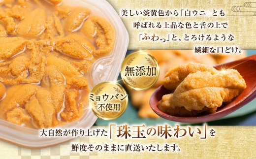 【 特選 】 塩水ウニ 80g （ 北海道産 エゾムラサキウニ ） うに ウニ 雲丹 海鮮 魚介 ウニ丼 うに丼 ミョウバン不使用 海産物 国産 【 2026年6月上旬～9月下旬発送予定 】