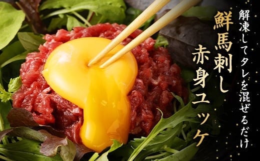 鮮馬刺し 赤身ユッケ 約50g×10個セット 約500g 馬肉 馬刺し 馬刺 熊本馬刺し 赤身 ユッケ