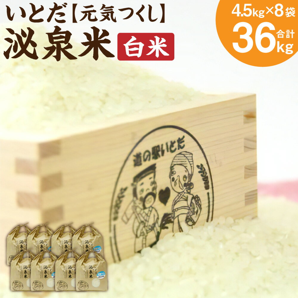 【ふるさと納税】【令和7年産】いとだ泌泉米 白米 36kg (4.5kg×8袋) 元気つくし ご飯 お米 福岡県 糸田町産 送料無料