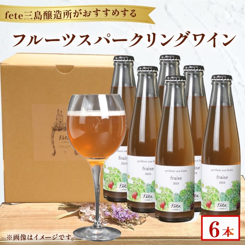 
            フルーツスパークリングワイン fete三島醸造所おまかせ 計6本 フルーツ ワイン 酒  贈答 おすすめ 父の日 母の日 お祝い ギフト プレゼント パーティー 湧水 富士山 三島市 静岡県
          