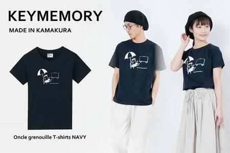 《0》【KEYMEMORY鎌倉】GrenouilleイラストTシャツ NAVY