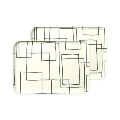 ふるさと納税 海南市 和歌山県海南市 NR ランチョントレーM 33cm ラビリンス 2枚組 レンジ対応で滑り止め付トレー