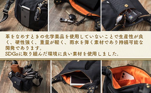 DLMS 'Old trail' ショルダーバッグ キャンバス生地 WZ006-2